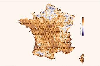 Hexgrid Map to get Post Offices in France